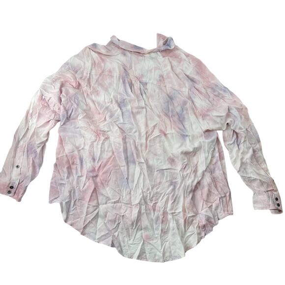 Torrid Lizzie Rayon Twill Button-Up Long Sleeve Shirt Womens size 4x Tie Dye - Picture 5 of 10